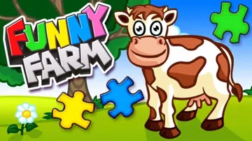 儿童和幼儿的有趣农场动物拼图游戏|Funny Farm Animal Jigsaw Puzzle Game for Kids and Toddlers中文封面