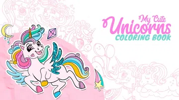 我的可爱独角兽：涂色书|My Cute Unicorns: 封面